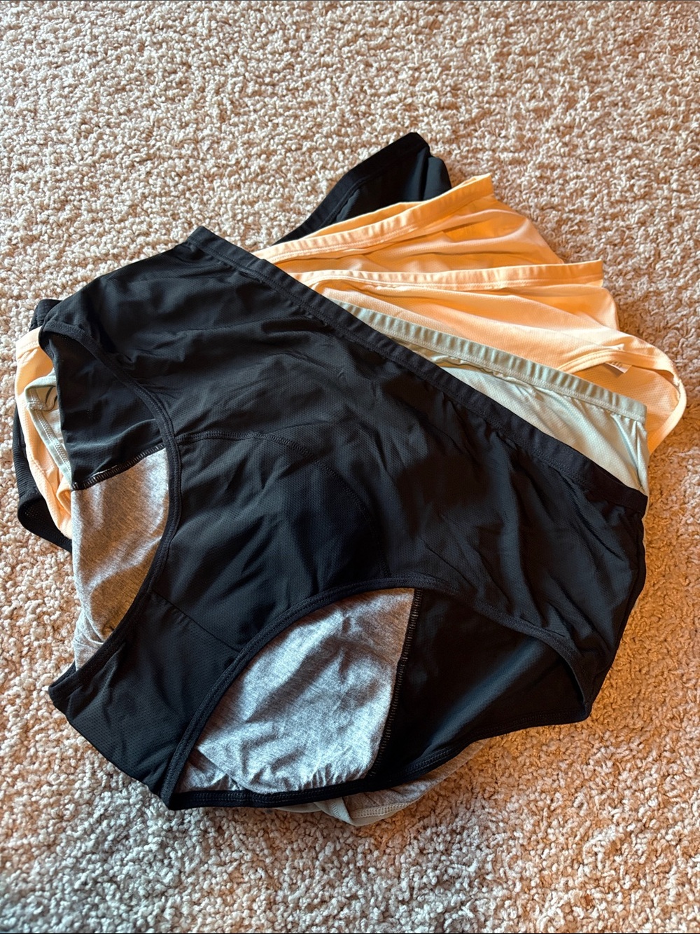 Women's Black & Beige High-Coverage Briefs - Pack period undies